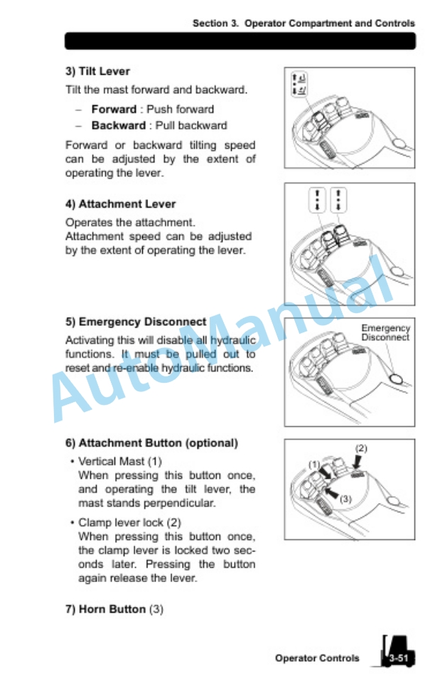 Alternative view of Clark S 20, 25, 30, 35 D, L, G, S 20, 25, 30, 32C L, G Operator Manual OM-1067