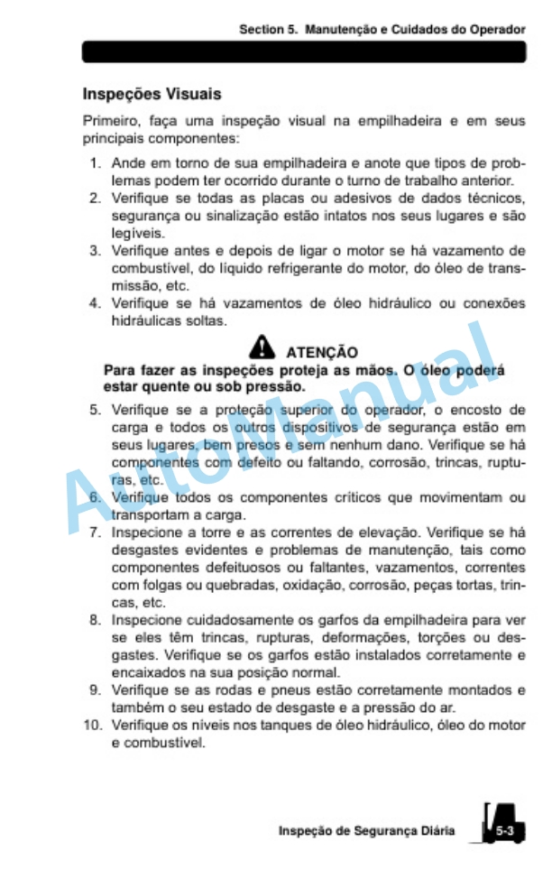 Clark S 20, 25, 30, 35 D, L, G, S 20, 25, 30, 32C L, G Operator Manual OM-1078-3