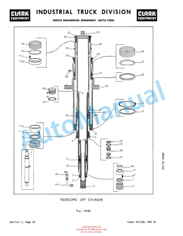 Clark S 20, S 30, S 40, SP 20, SP 25, SP 30 Overhaul Manual OH-321-4