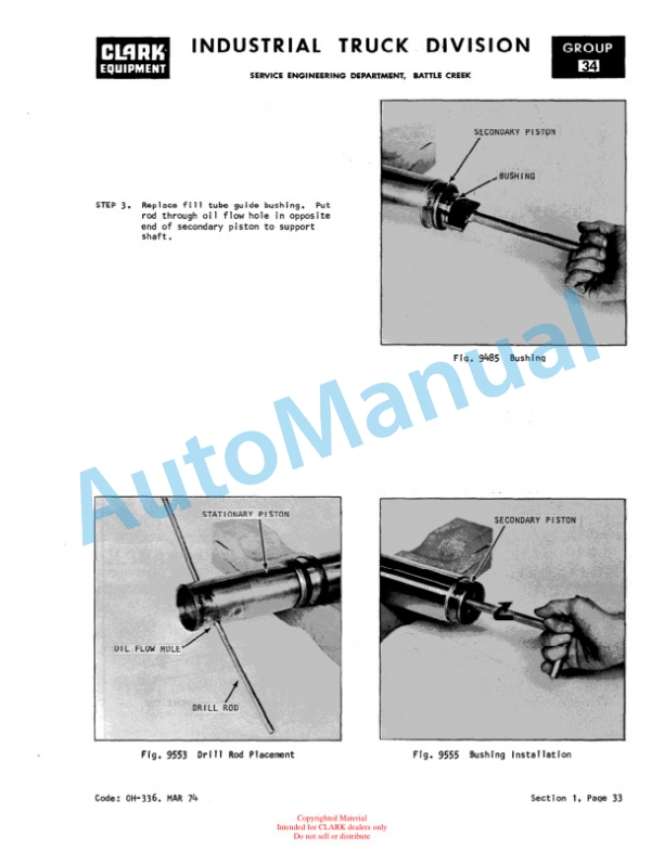 Clark S 20, S 30, S 40, SP 20, SP 25, SP 30 Overhaul Manual OH-321-5