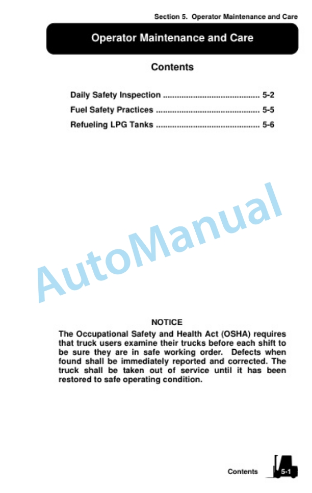 Clark S 40, 45, 50, 55, 60 D, S 40, 45, 50, 55, 60 L Operator Manual OM-1185-3