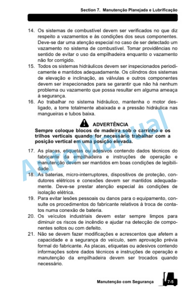Clark S 40, 45, 50, 55, 60 D, S 40, 45, 50, 55, 60 L Operator Manual OM-1187-5