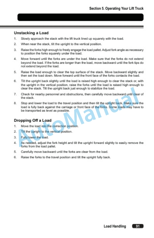 Clark SE 15-25T Operator Manual OM-747-4