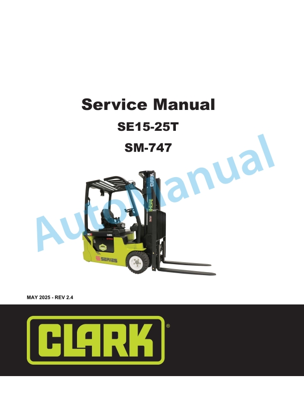 Clark SE15-25T Service Manual SM-747