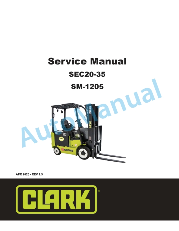 Clark SEC20-35 Service Manual SM-1205
