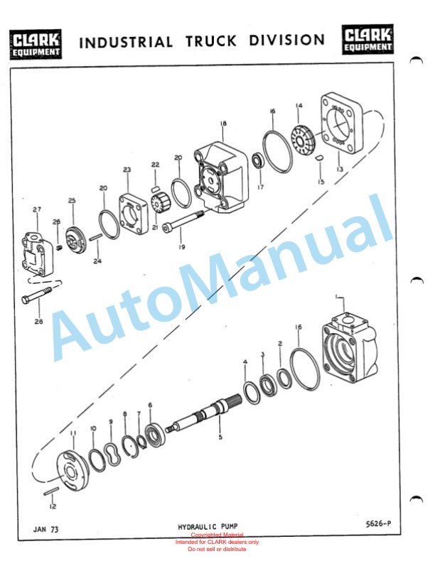 Clark Series 120 Straddle Carrier Parts Book 120A1-5