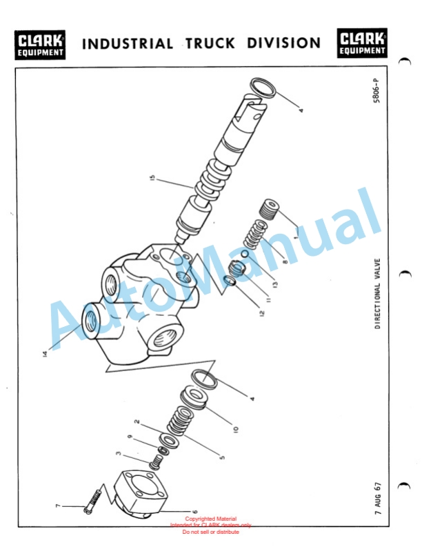 Clark Series 512 Van Carrier Parts Book X141D-4
