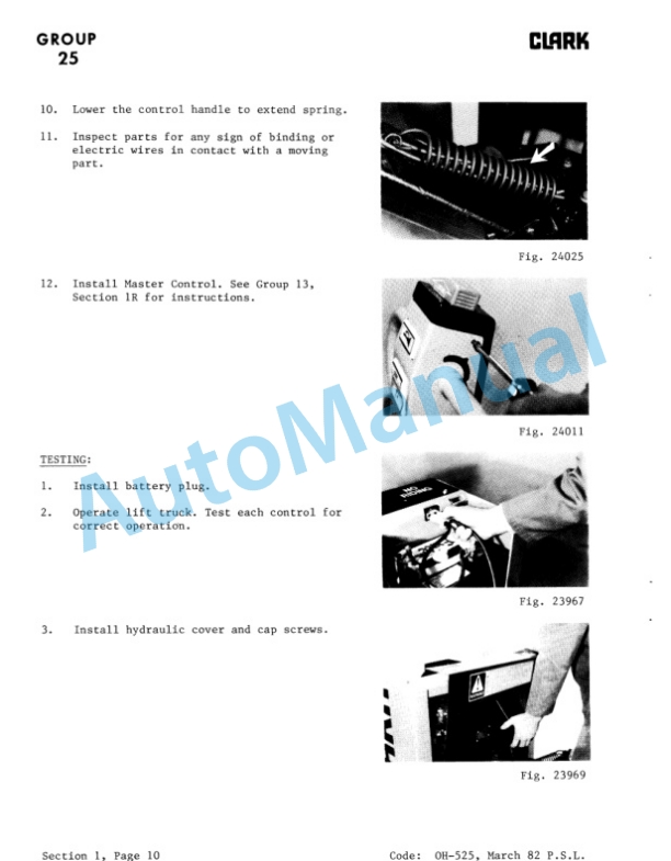 Clark Series PW 186 Overhaul Instructions OH-525-3