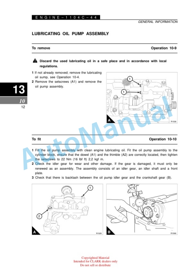 Alternative view of Clark SF50-75sD, L, CMP50-75sD, L Service Manual SM-690