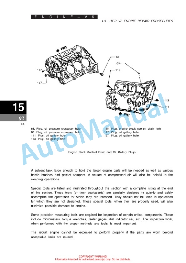 Alternative view of Clark SF50-75sD, L, CMP50-75sD, L Service Manual SM-713