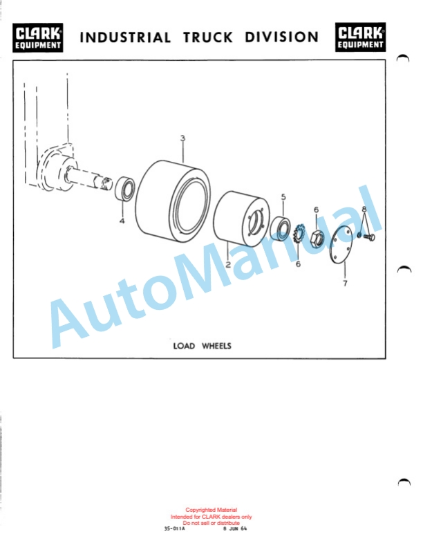 Clark ST-25 Maintenance Manual and Parts Book GX 136A-4