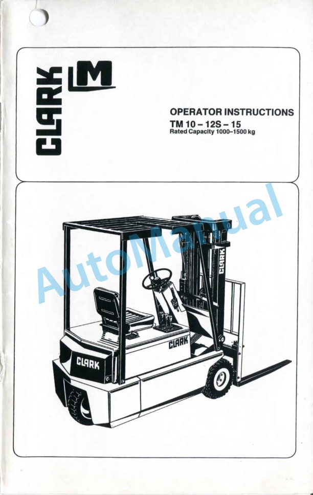 Clark TM 10-12S-15 Operator Instructions OI-503