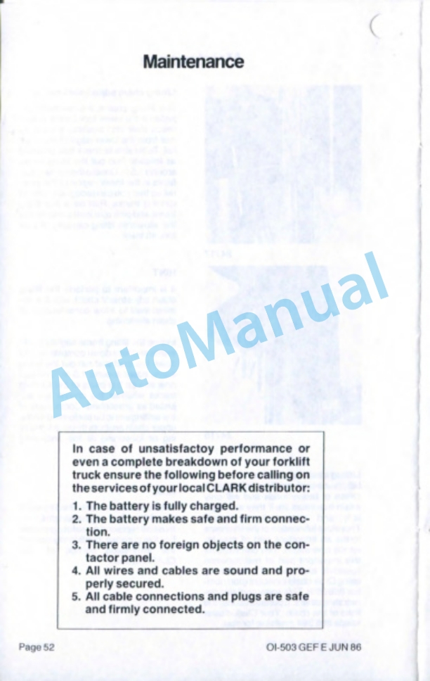 Clark TM 10-12S-15 Operator Instructions OI-503-3