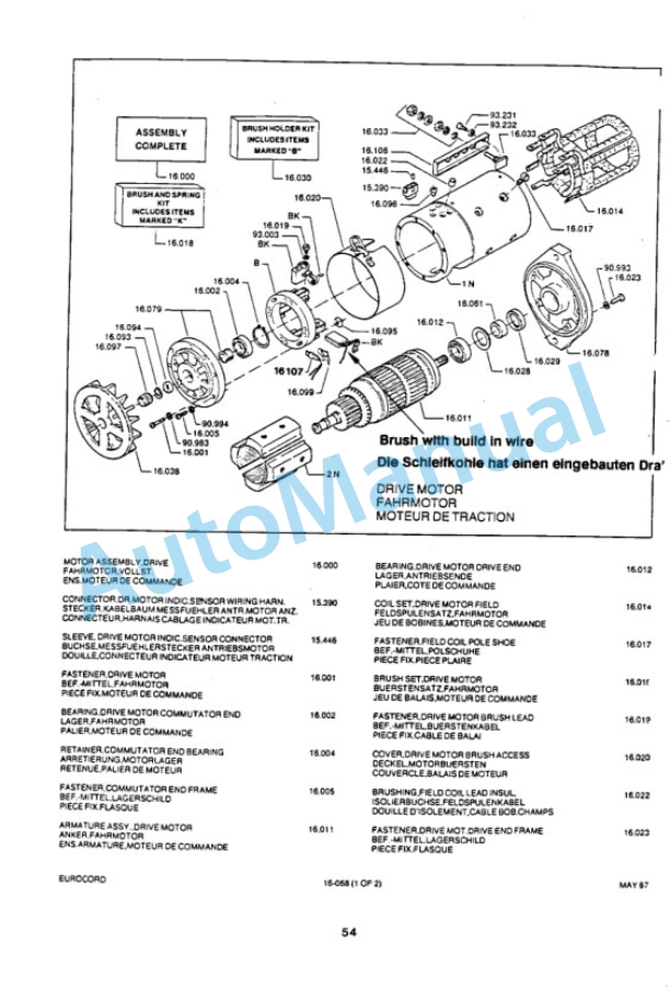 Clark TM 10-16, EM 10-15S Troubleshooting Electrical Equipment SM-5137-3