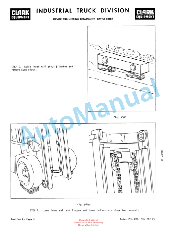 Clark TM 10S, TM 12S, TM 15S Overhaul Instructions OH-500-4