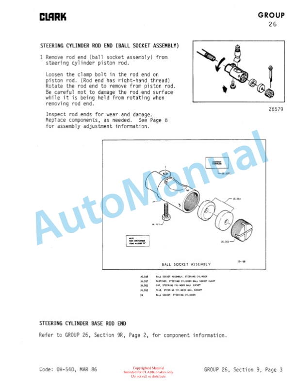 Clark TM 247 Overhaul Manual OH-540-3