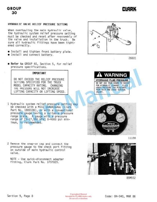 Clark TM 247 Overhaul Manual OH-540-5