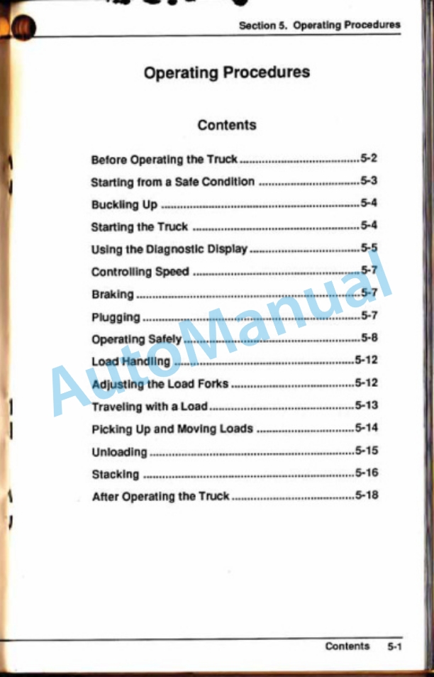 Clark TM12-25 36 Volt Operator Manual OM-586-2