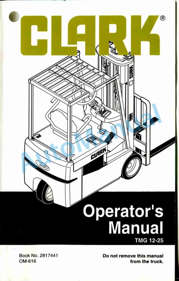 Clark TMG 12-25 Operator Manual OM-616