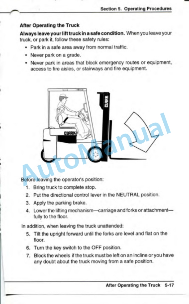 Clark TMG 12-25 Operator Manual OM-616-3