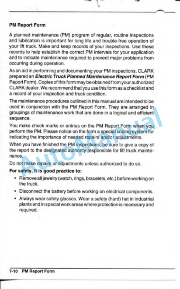 Clark TMG 12-25 Operator Manual OM-616-5