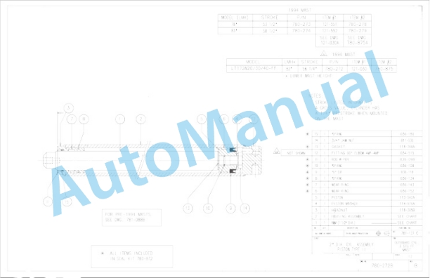 Clark Triple Stage Upright Supplement Part Manual-4