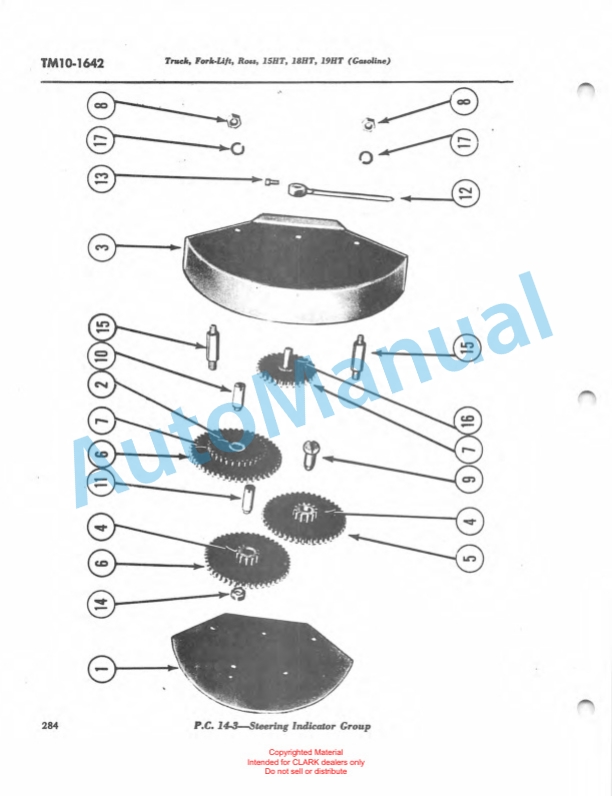 Clark Truck, Fork Lift 15HT, 18HT, 19HT Ross Carrier Technical Manual TM-10-1642-4