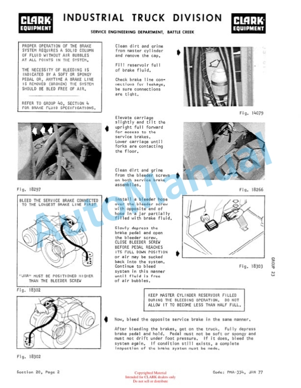 Clark TW 125 24-Volt Battery, TW 235 36-Volt Battery Service Manual PMA-334-2