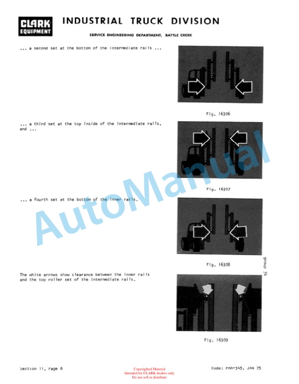 Clark TW 125 24-Volt Battery, TW 235 36-Volt Battery Service Manual PMA-334-5