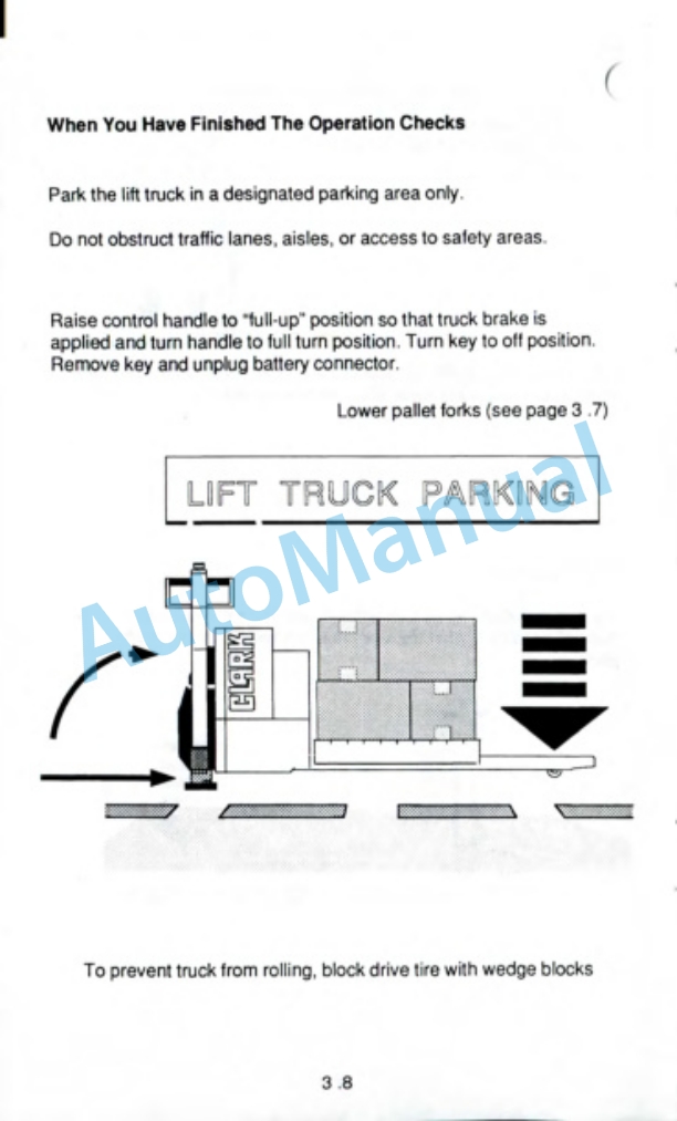 Clark WP 40 Operator Manual OM-560-3