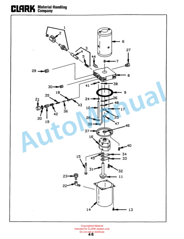 Clark WP40 Truck Parts Manual WP-3-4