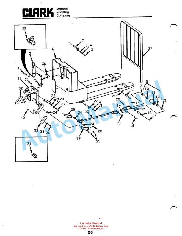 Clark WP40 Truck Parts Manual WP-5-5
