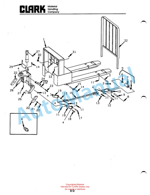 Clark WP40 Truck Parts Manual WP-7-4