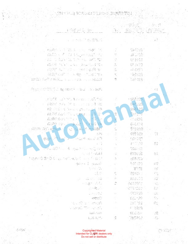 Clark WP40 Truck Parts Manual WP-8-4