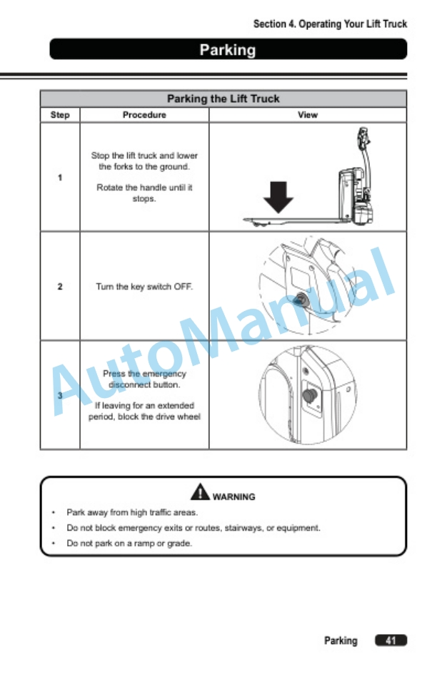 Clark WPL 40 Operator Manual OM-1200-3