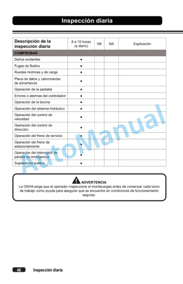 Clark WPL 40 Operator Manual OM-1208-4