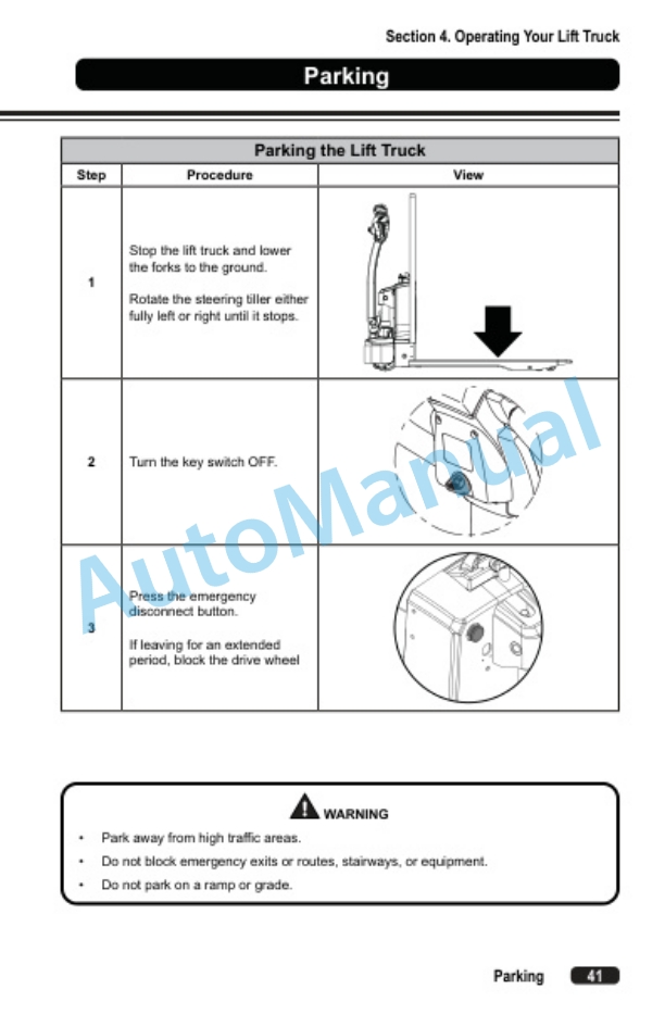 Clark WPL33 Operator Manual OM-1215-3