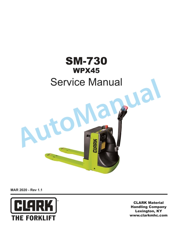 Clark WPX45 Service Manual SM-730