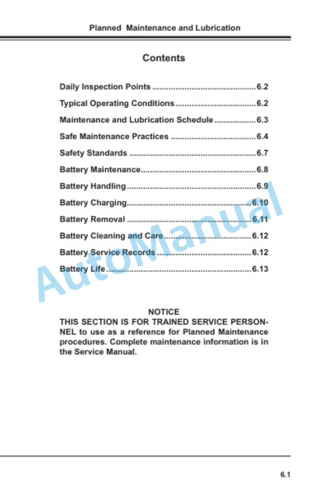 Clark WS22M Operator Manual OM-736-4