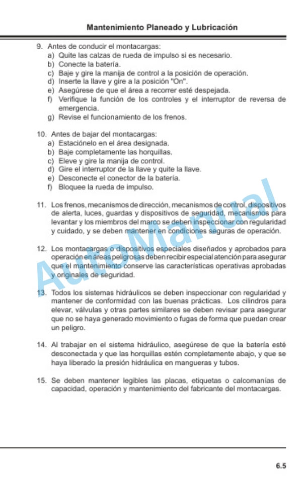 Clark WS22M Operator Manual OM-740 ES-5