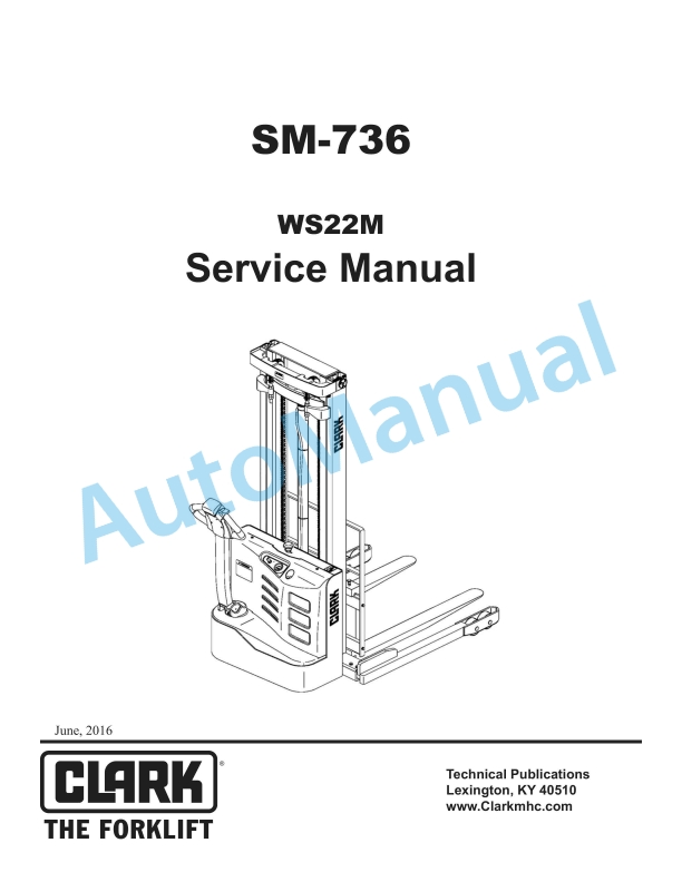 Clark WS22M Service Manual SM-736