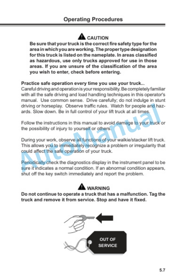 Clark WSRX 30 Operator Manual OM-742-3