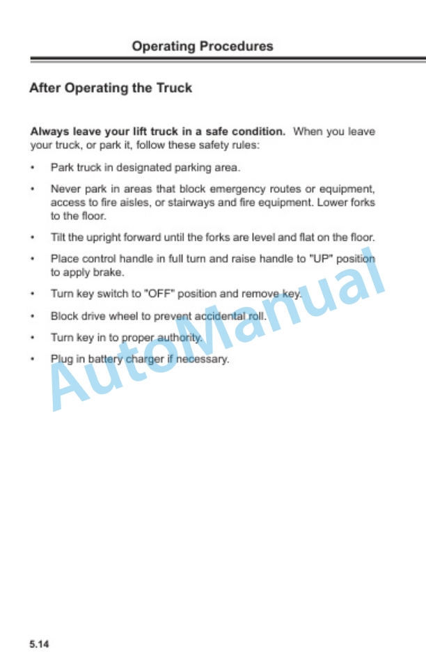 Clark WSRX 30 Operator Manual OM-742-4