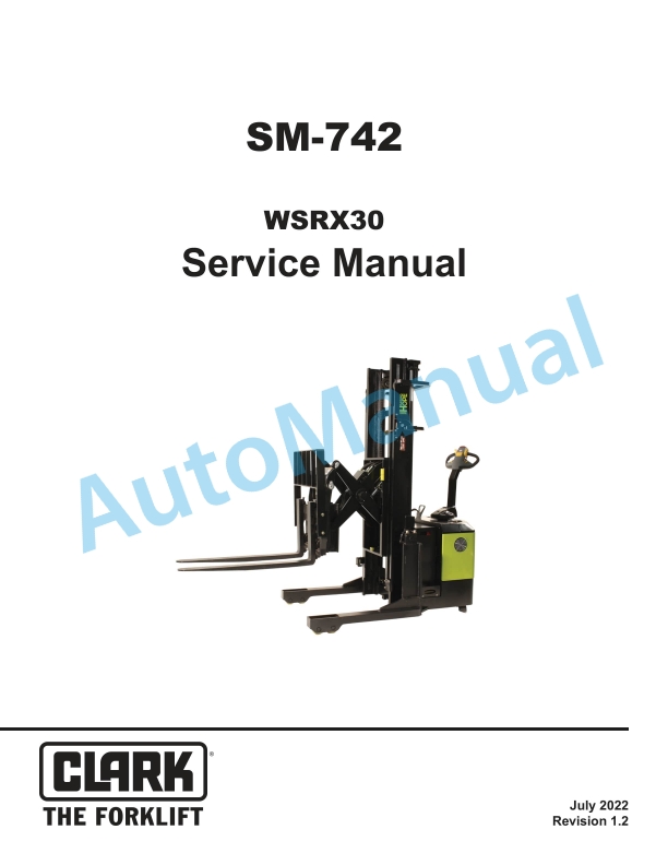 Clark WSRX30 Service Manual SM-742