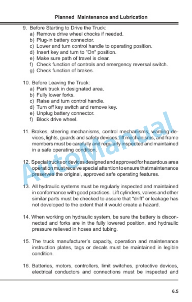 Clark WSTX 22 Operator Manual OM-735-5