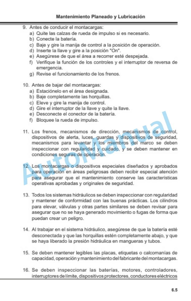 Clark WSTX 22 Operator Manual OM-739 ES-5