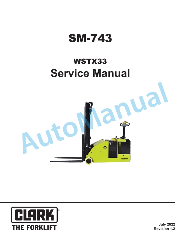 Clark WSTX33 Service Manual SM-743