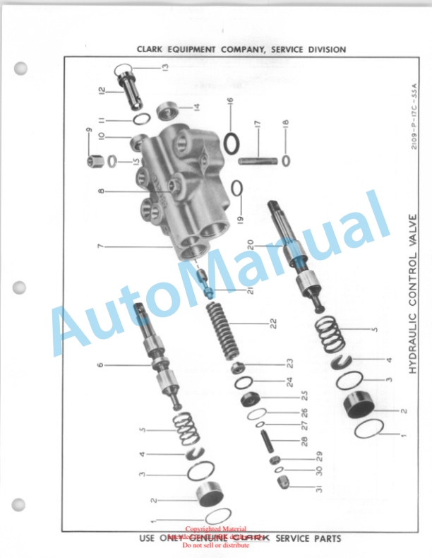 Clark Yardlift 40 C Maintenance Manual and Parts Book 28C-4
