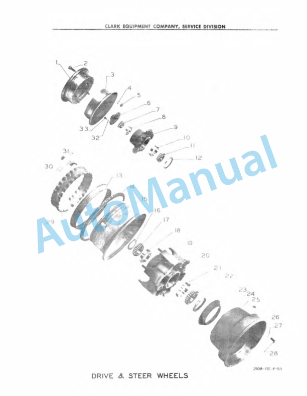 Clark Yardlift 60 C Maintenance Manual and Parts Book 32C354-2