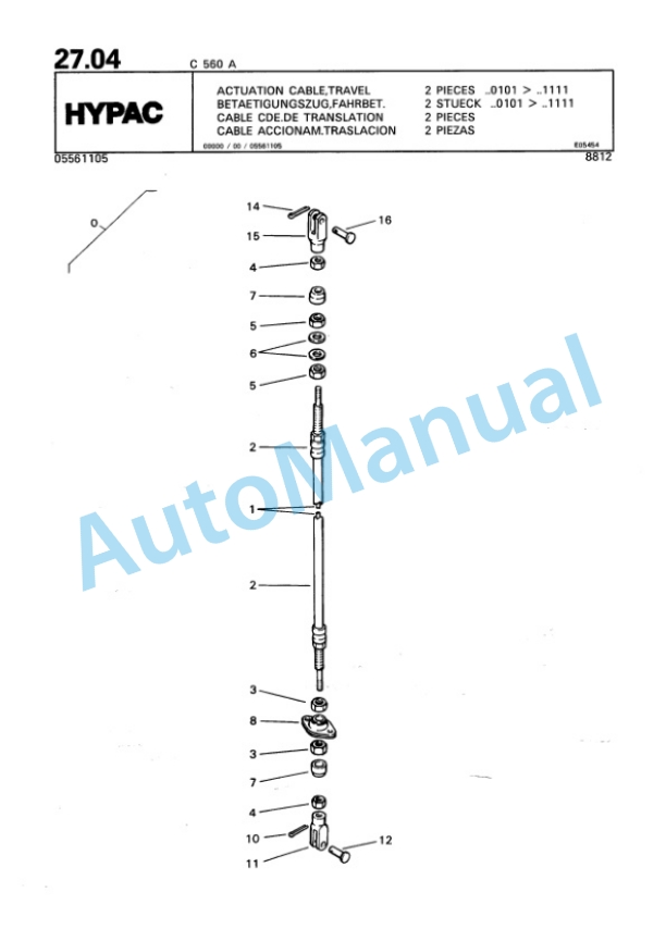 Hypac C 560 A Pneumatic Tyred Roller Spare Parts Catalogue 00810906 2 Hypac C 560 A Pneumatic Tyred Roller Spare Parts Catalogue 00810906-2